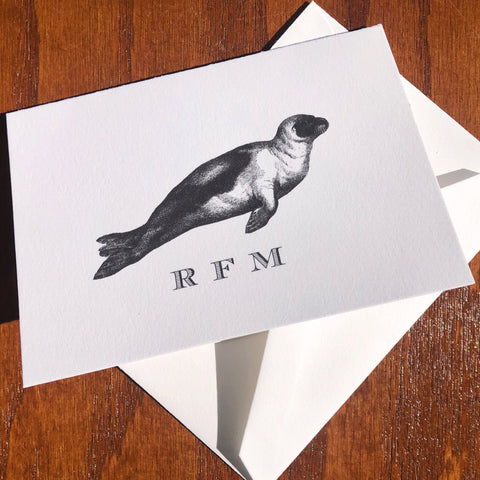 Personalized Seal Stationery Note Card Set