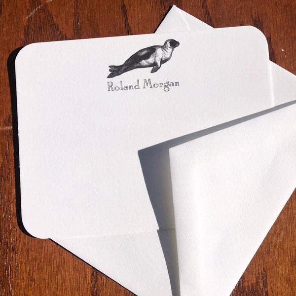 Personalized Seal Stationery Note Card Set