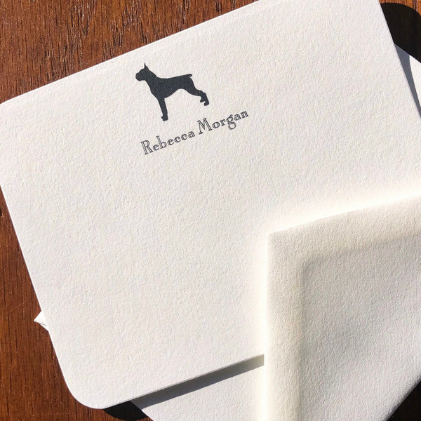Personalized Boxer Dog Note Cards