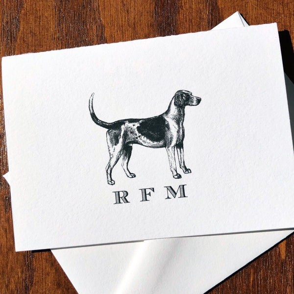 Personalized Foxhound Note Cards