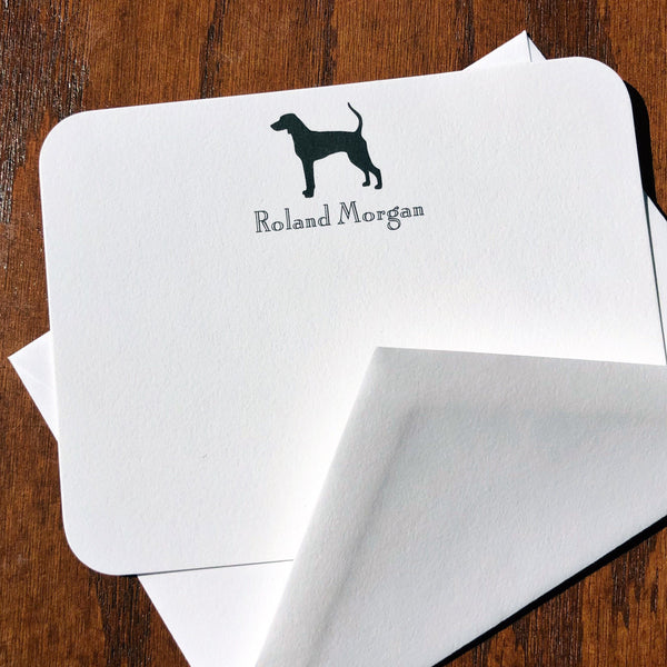 Personalized Foxhound Note Cards