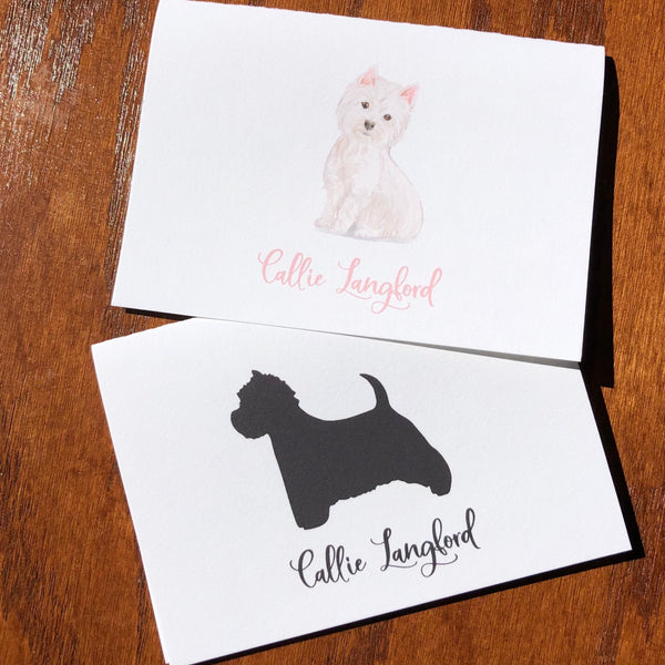 Personalized West Highland White Terrier Cards