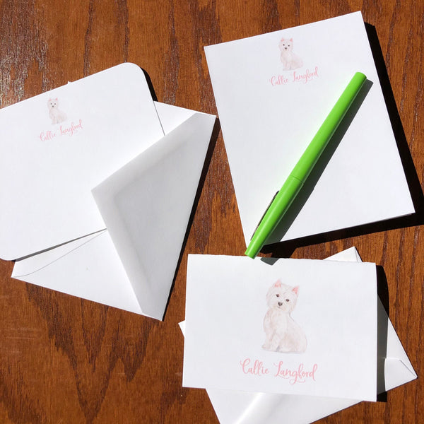 Personalized West Highland White Terrier Cards