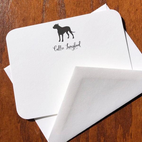 Personalized Pit Bull Cards