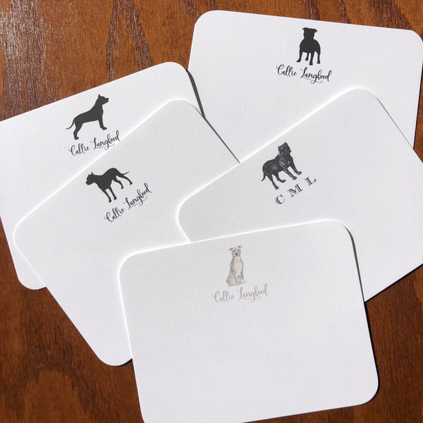 Personalized Pit Bull Cards