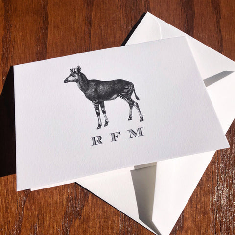 Personalized Okapi Stationery
