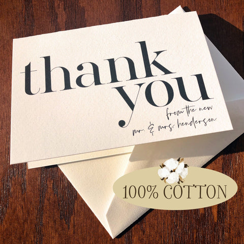 Thank You from the New or Future Mr. and Mrs. Bridal Shower Cards