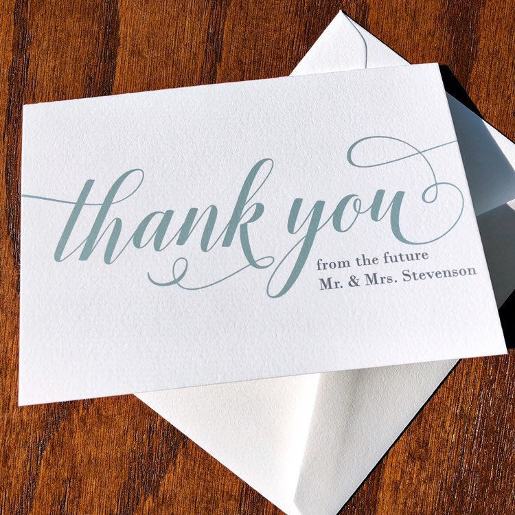 Thank You from the New or Future Mr. and Mrs. Bridal Shower Cards