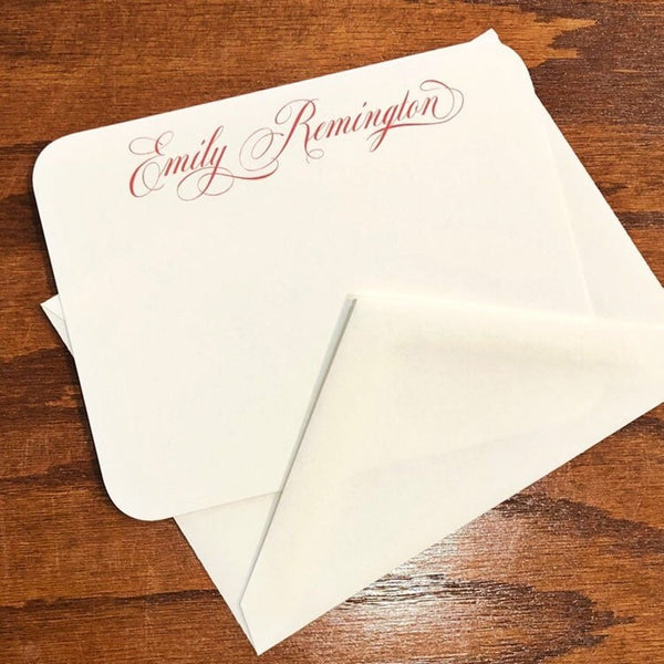 Extravagant script Personalized Cotton Stationery, correspondence cards or folded note cards Mardi Gras