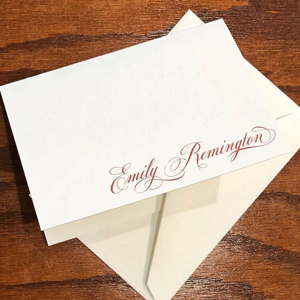 Extravagant script Personalized Cotton Stationery, correspondence cards or folded note cards Mardi Gras