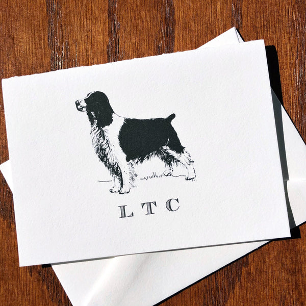 Personalized English Springer Spaniel Note Cards