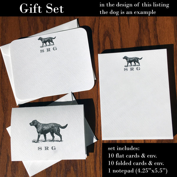 Personalized Bull and Bear Stationery