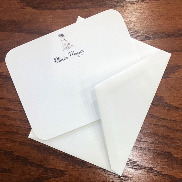 Personalized Pointer Dog Note Cards