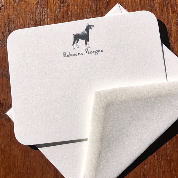 Personalized Doberman Pinscher Note Cards