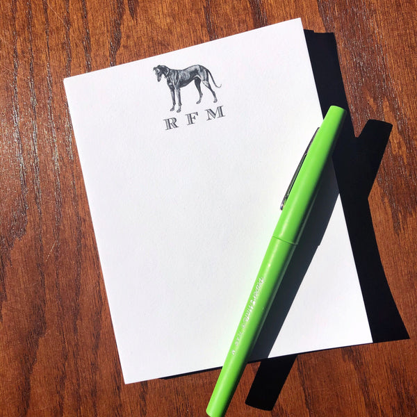 Personalized Greyhound Stationery