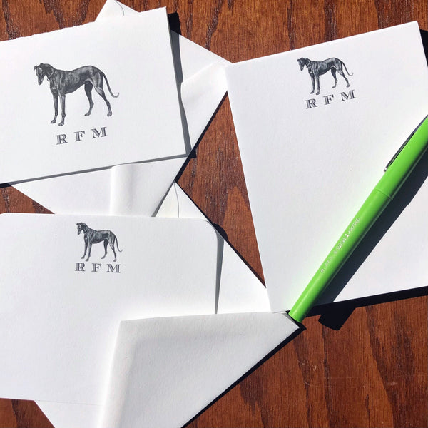 Personalized Greyhound Stationery