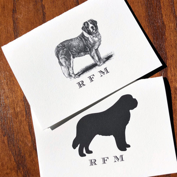 Personalized Saint Bernard Note Cards