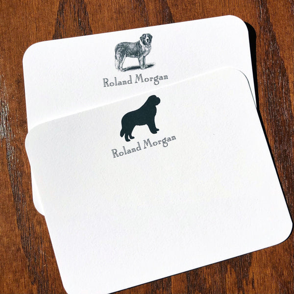 Personalized Saint Bernard Note Cards