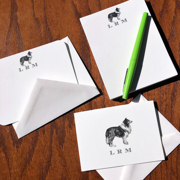 Personalized Shetland Sheepdog (Sheltie) Note Cards