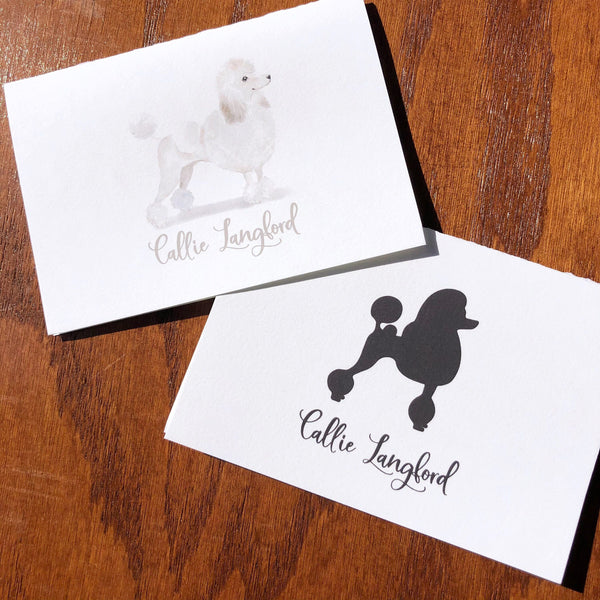 Personalized Poodle Cards