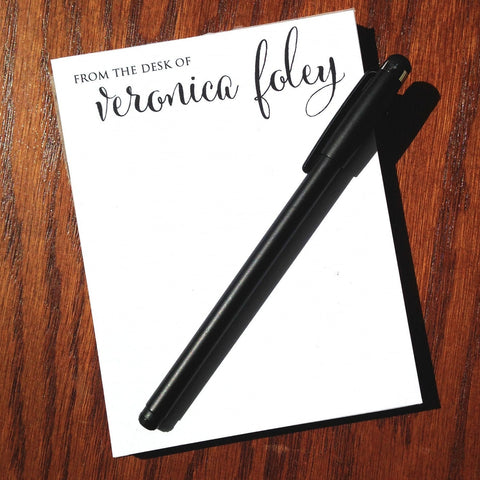 100% Cotton Personalized From the Desk of Note Pad for Women
