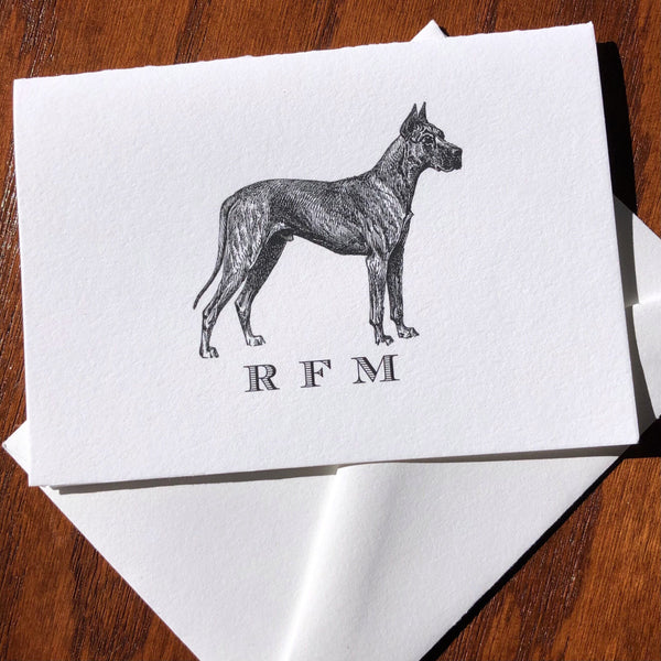 Personalized Great Dane Note Cards