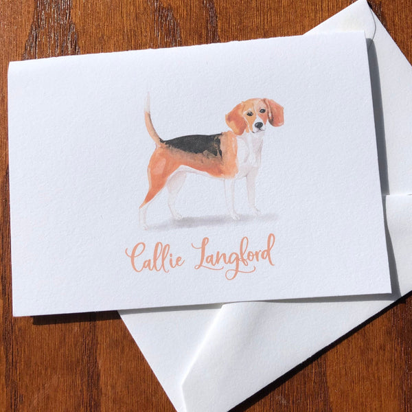 Personalized Beagle Cards