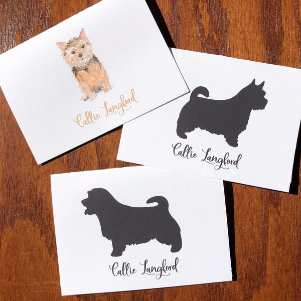 Personalized Norfolk Norwich Terrier Cards