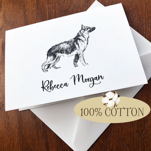 Personalized German Shepherd Dog Note Cards