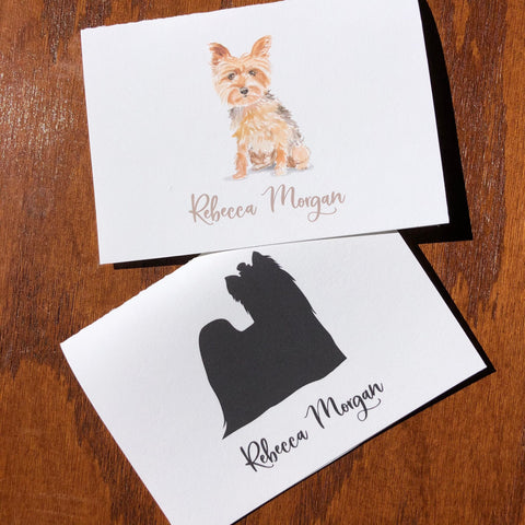 Personalized Yorkie Note Cards