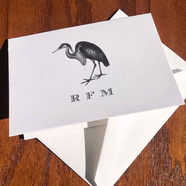 Personalized Great Blue Heron Stationery