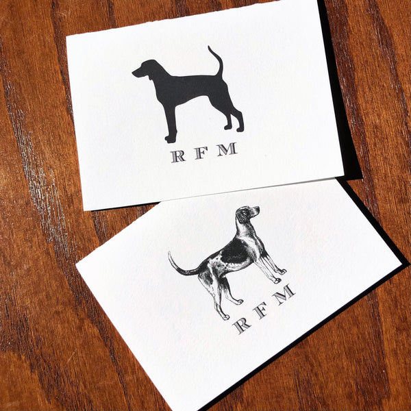 Personalized Foxhound Note Cards