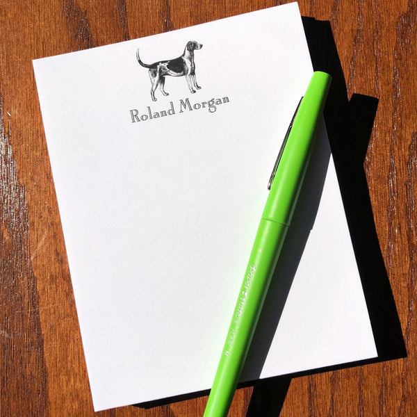 Personalized Foxhound Note Cards