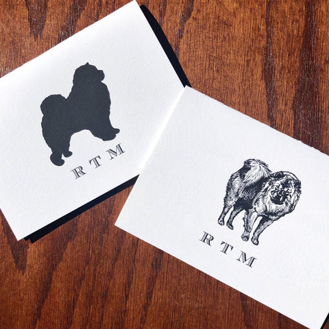 Personalized Chow Chow Note Cards