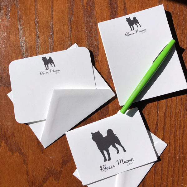 Personalized Shiba Inu Note Cards