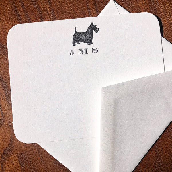 Personalized Flat Coated Retriever Note Cards