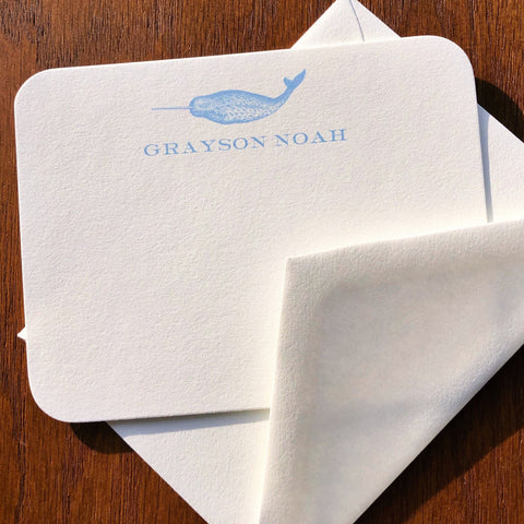 Narwhal Baby Thank You Cards