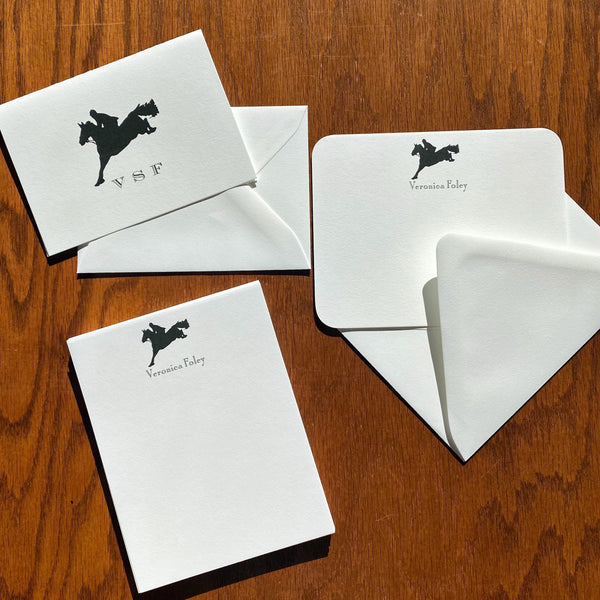 Personalized Horse Stationery with Jumper