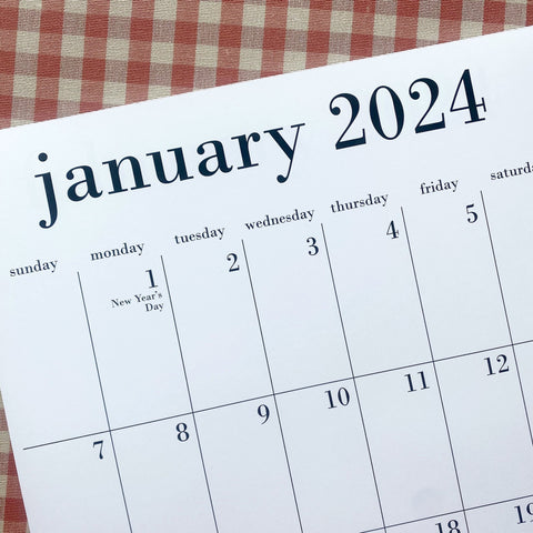 2024 calendar through June 2025 11x17 for wall or fridge