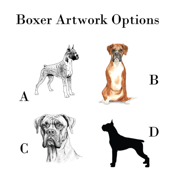 Personalized Boxer Dog Note Cards