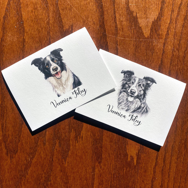 Personalized Border Collie Cards