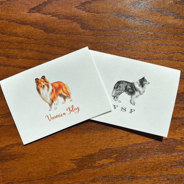 Personalized Shetland Sheepdog (Sheltie) Note Cards