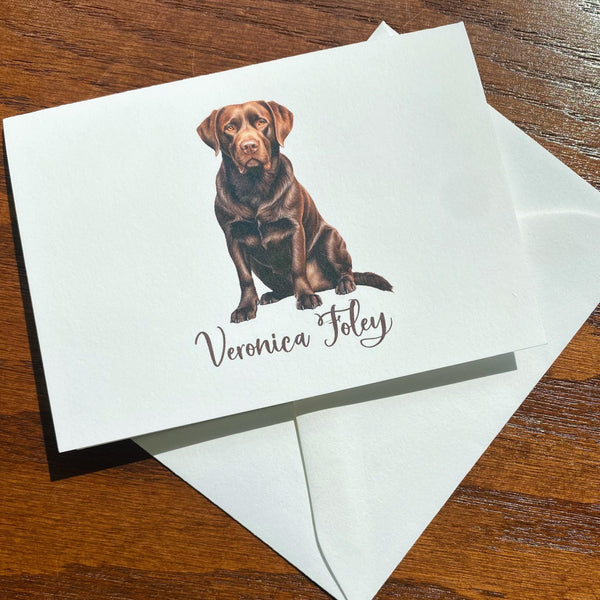 Personalized Black or Yellow Labrador Retriever Cards or Note Pads