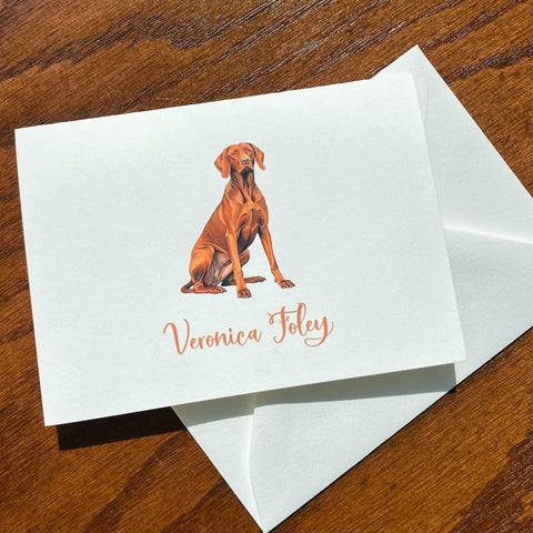 Personalized Hungarian Vizsla Cards