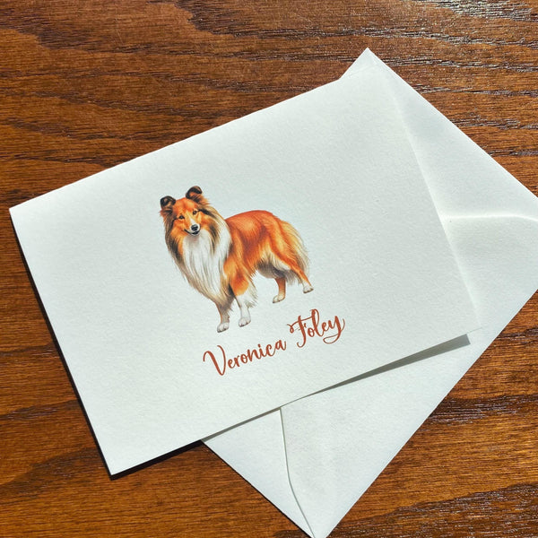 Personalized Shetland Sheepdog (Sheltie) Note Cards