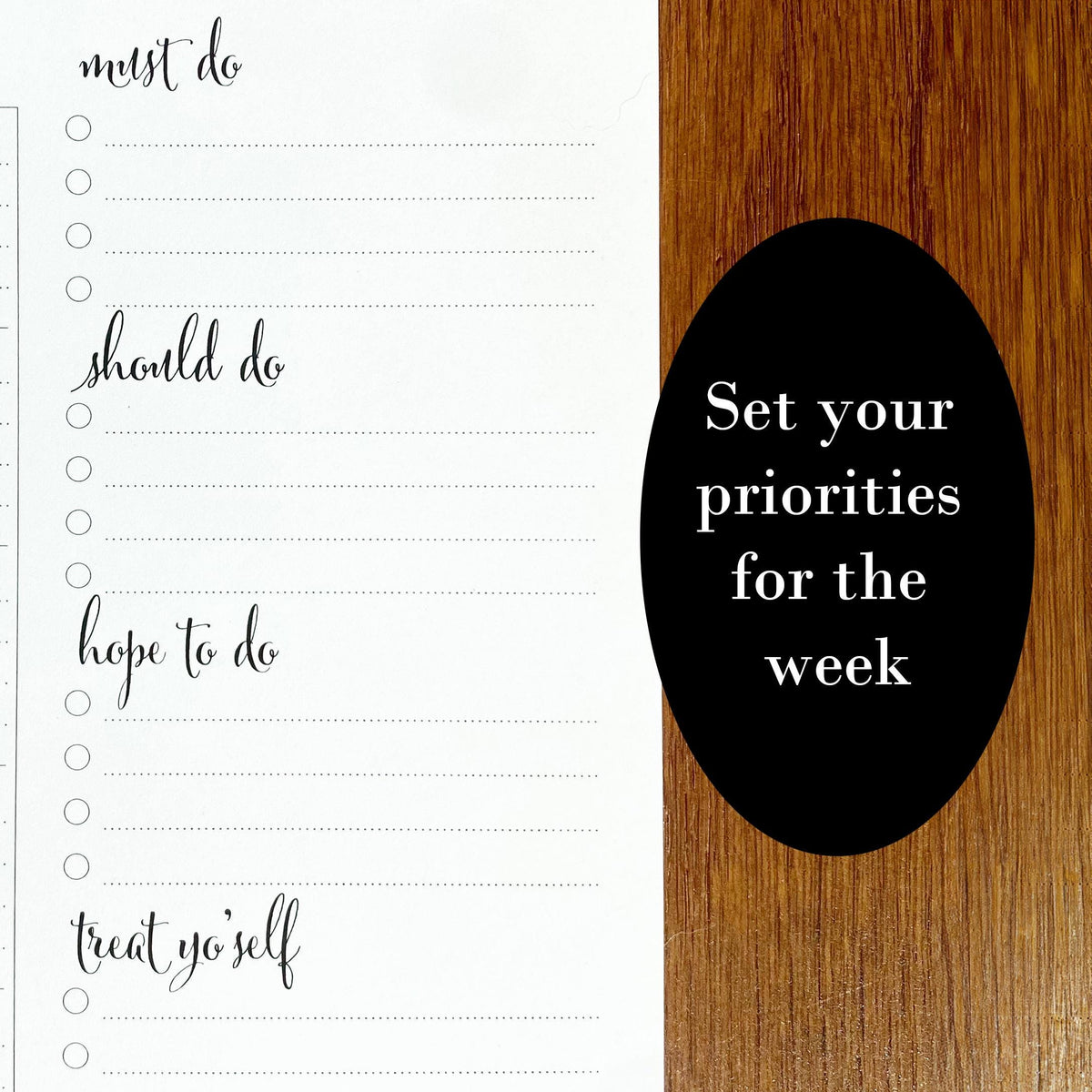 Weekly Planner Pad, Agenda Docket