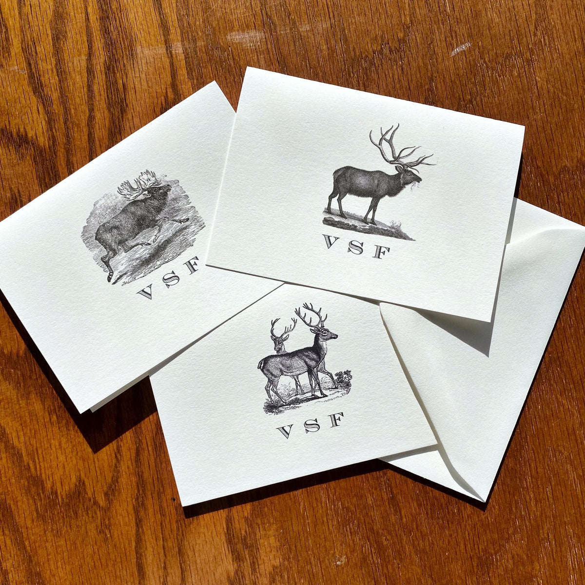 Personalized Deer Stationery Note Card Set