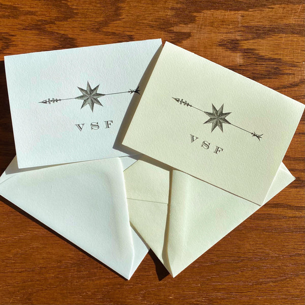 100% cotton Vintage Map Arrow Stationery for Men, set of 10-300