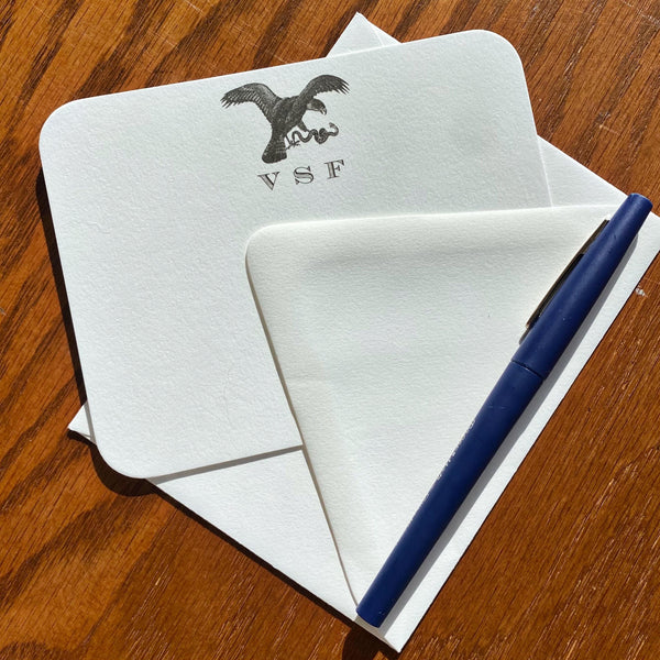 Personalized Hawk Stationery for Men