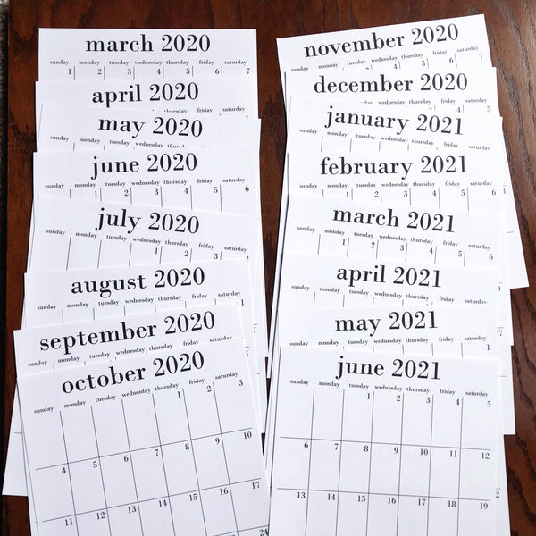 8.5x11 wall calendar 2022 - 2023 with option to add magnet